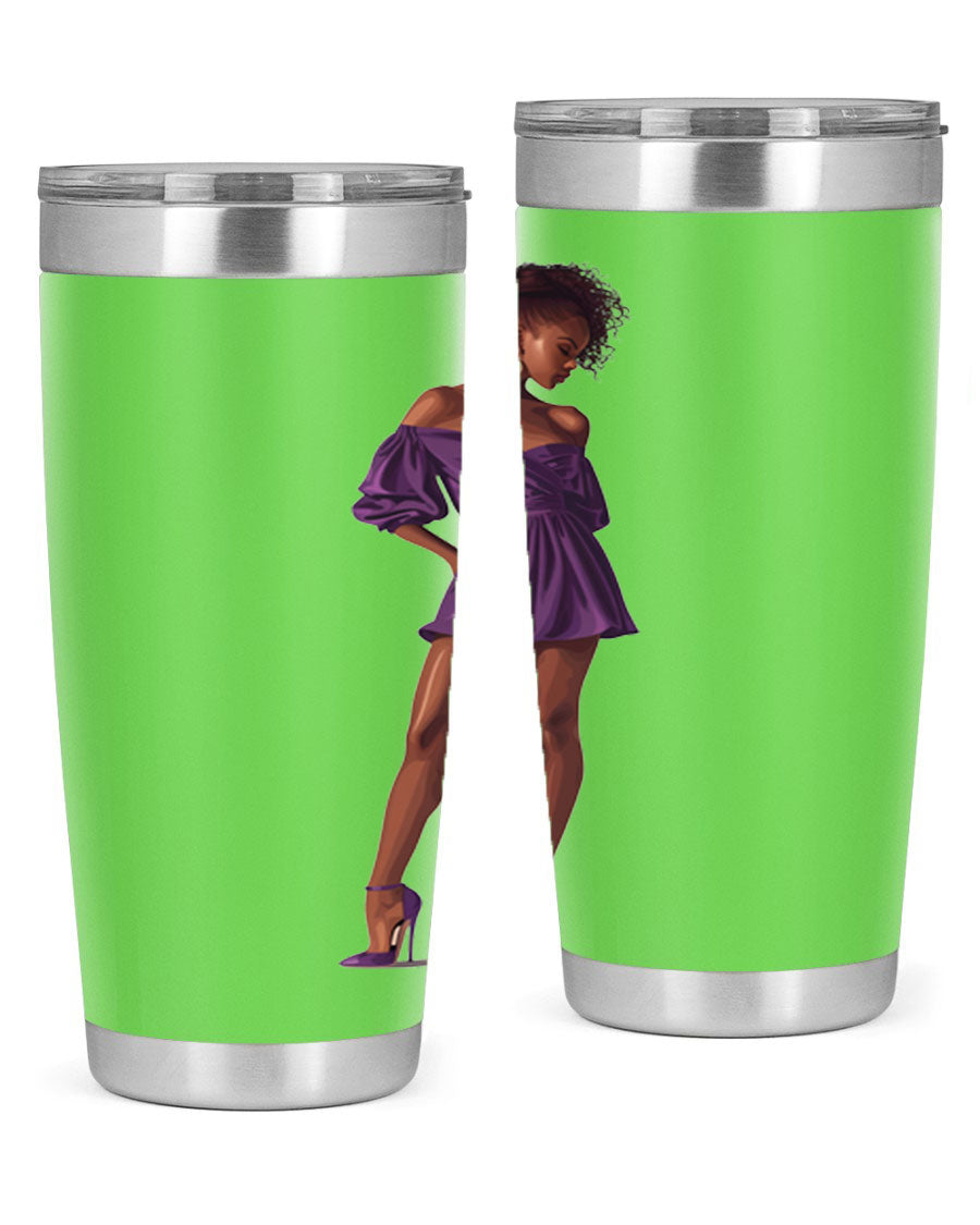 Fashion girl in lavender cotton tank top, showcasing a stylish design perfect for casual outings.