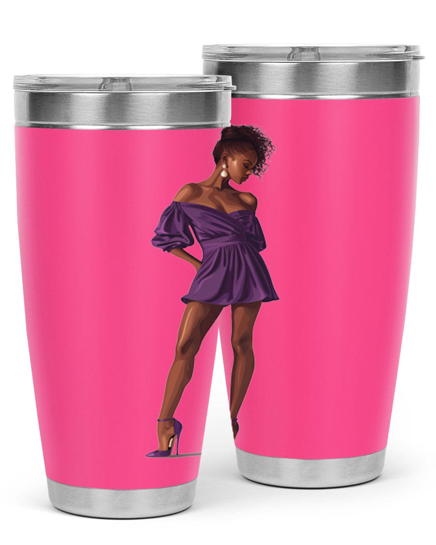 Fashion girl in lavender cotton tank top, showcasing a stylish design perfect for casual outings.