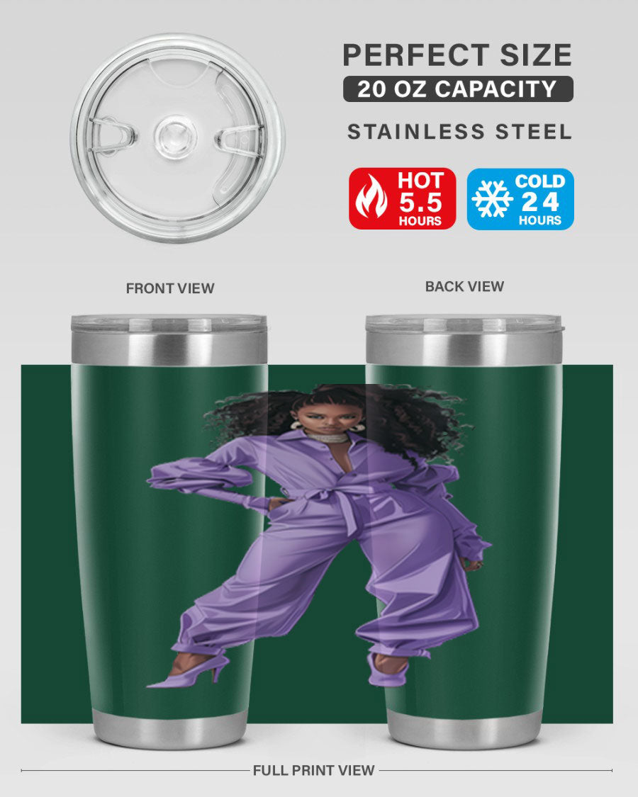 Fashion girl in lavender cotton tank top, showcasing a stylish and comfortable design perfect for summer wear.