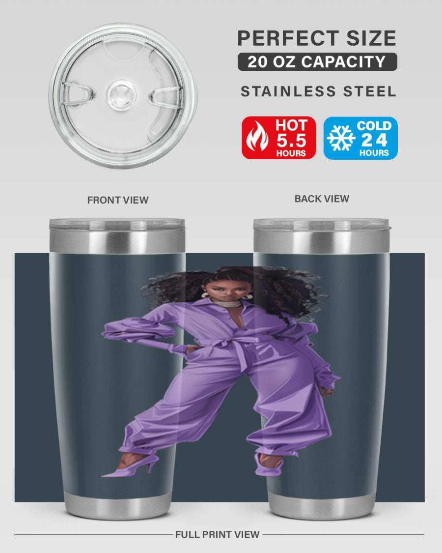 Fashion girl in lavender cotton tank top, showcasing a stylish and comfortable design perfect for summer wear.