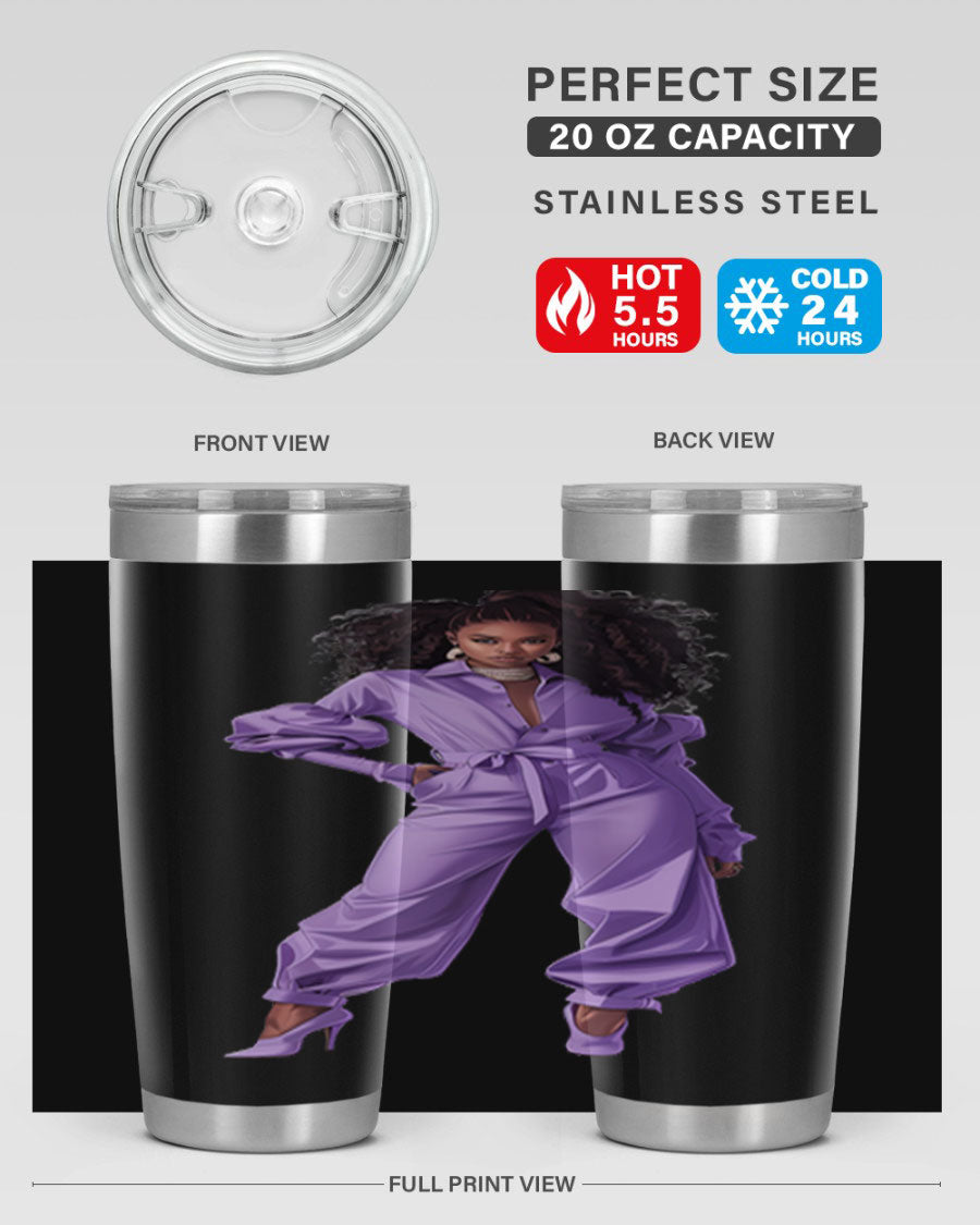 Fashion girl in lavender cotton tank top, showcasing a stylish and comfortable design perfect for summer wear.