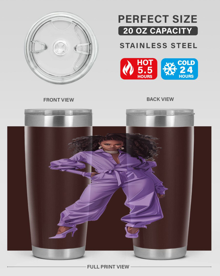 Fashion girl in lavender cotton tank top, showcasing a stylish and comfortable design perfect for summer wear.