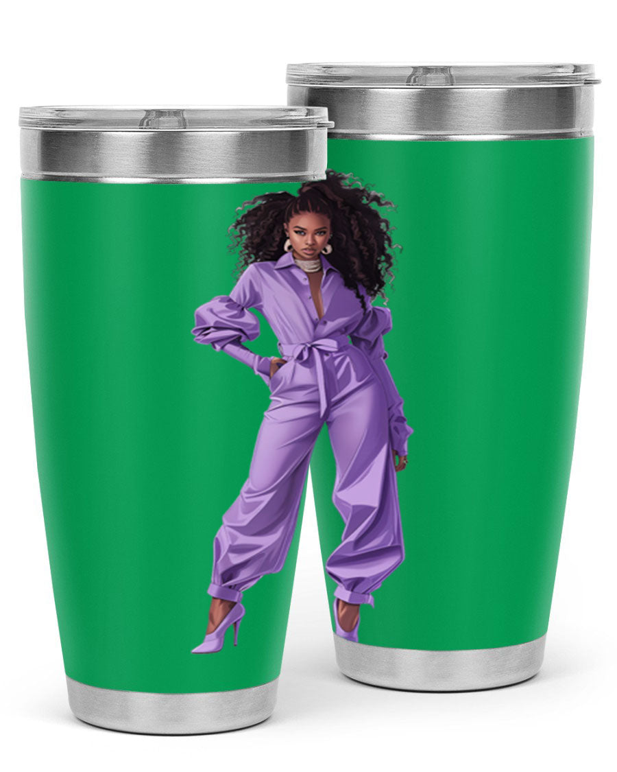 Fashion girl in lavender cotton tank top, showcasing a stylish and comfortable design perfect for summer wear.