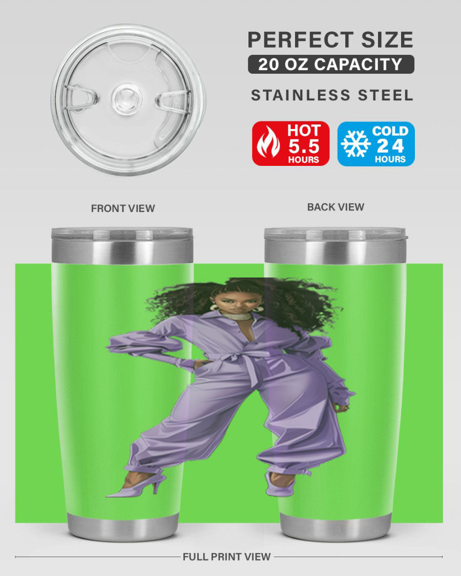 Fashion girl in lavender cotton tank top, showcasing a stylish and comfortable design perfect for summer wear.