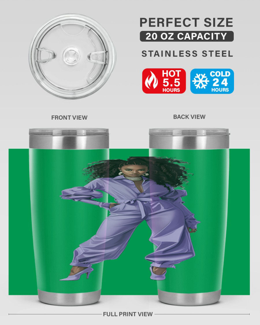 Fashion girl in lavender cotton tank top, showcasing a stylish and comfortable design perfect for summer wear.