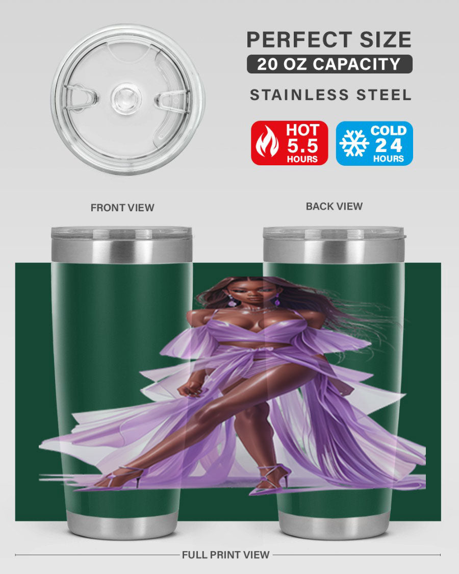 Fashion girl in lavender cotton tank top, showcasing a stylish and comfortable design perfect for casual wear.