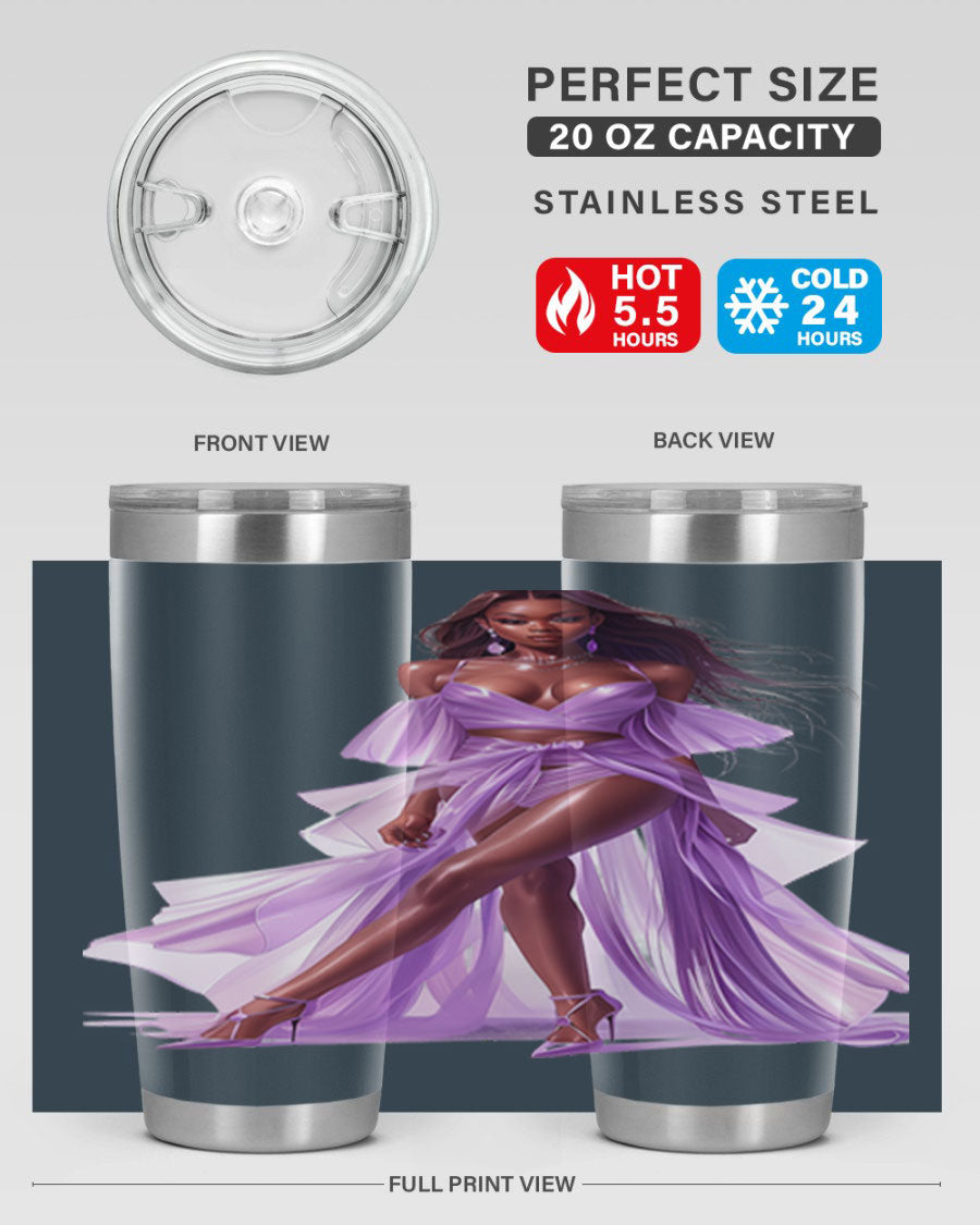 Fashion girl in lavender cotton tank top, showcasing a stylish and comfortable design perfect for casual wear.