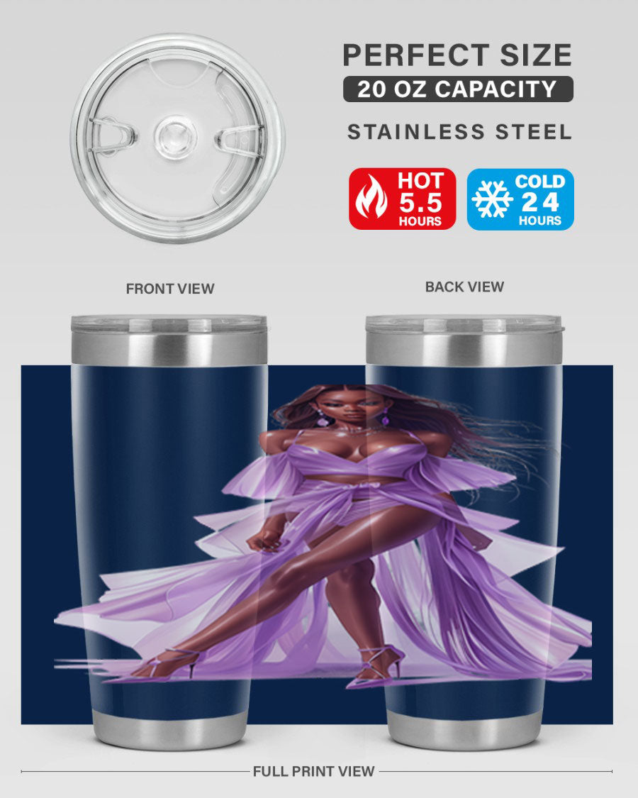 Fashion girl in lavender cotton tank top, showcasing a stylish and comfortable design perfect for casual wear.