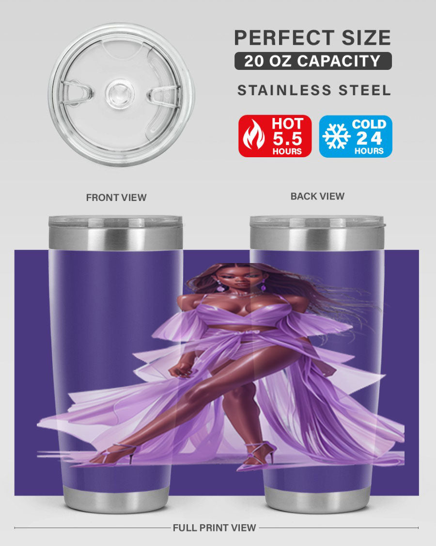 Fashion girl in lavender cotton tank top, showcasing a stylish and comfortable design perfect for casual wear.