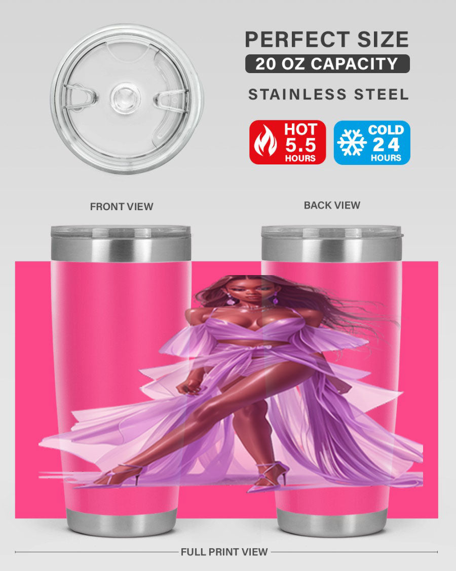 Fashion girl in lavender cotton tank top, showcasing a stylish and comfortable design perfect for casual wear.