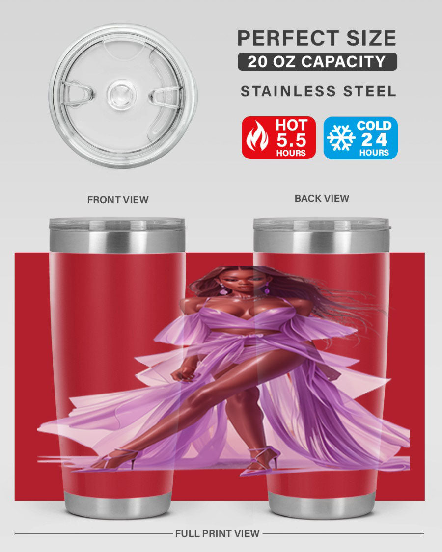 Fashion girl in lavender cotton tank top, showcasing a stylish and comfortable design perfect for casual wear.