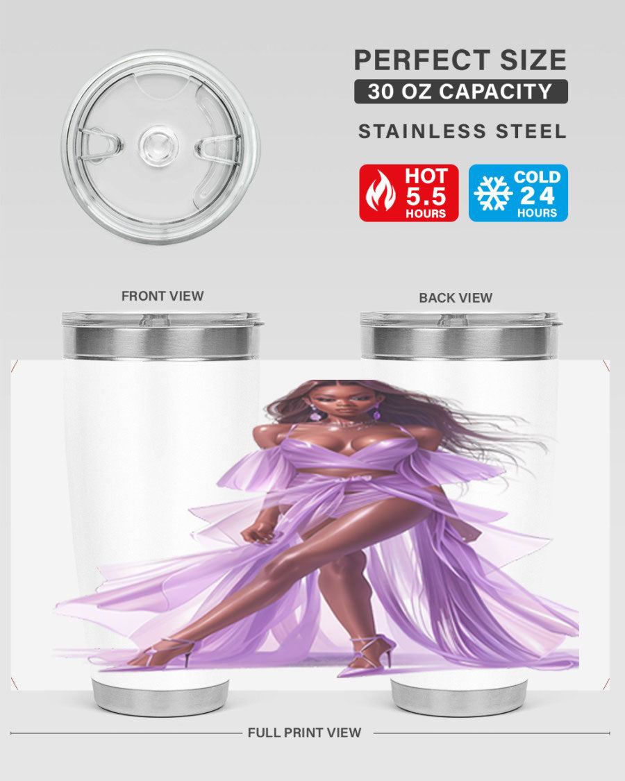 Fashion girl in lavender cotton tank top, showcasing a stylish and comfortable design perfect for casual wear.