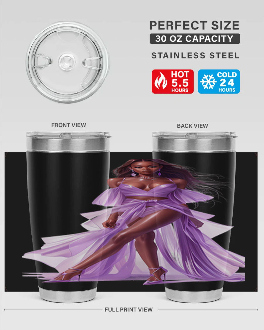 Fashion girl in lavender cotton tank top, showcasing a stylish and comfortable design perfect for casual wear.