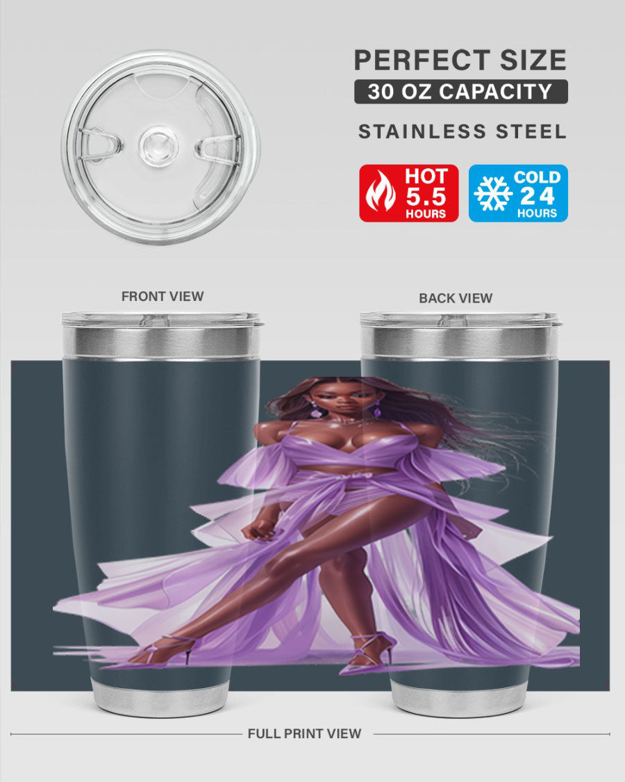 Fashion girl in lavender cotton tank top, showcasing a stylish and comfortable design perfect for casual wear.