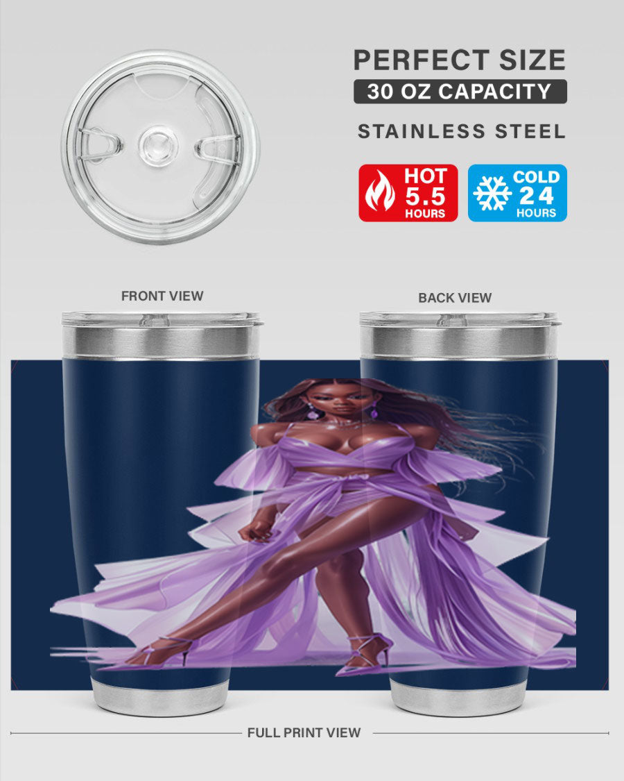 Fashion girl in lavender cotton tank top, showcasing a stylish and comfortable design perfect for casual wear.