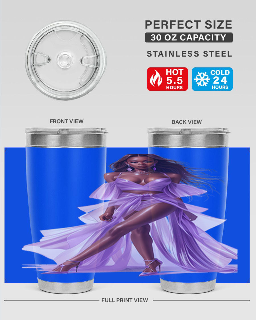 Fashion girl in lavender cotton tank top, showcasing a stylish and comfortable design perfect for casual wear.