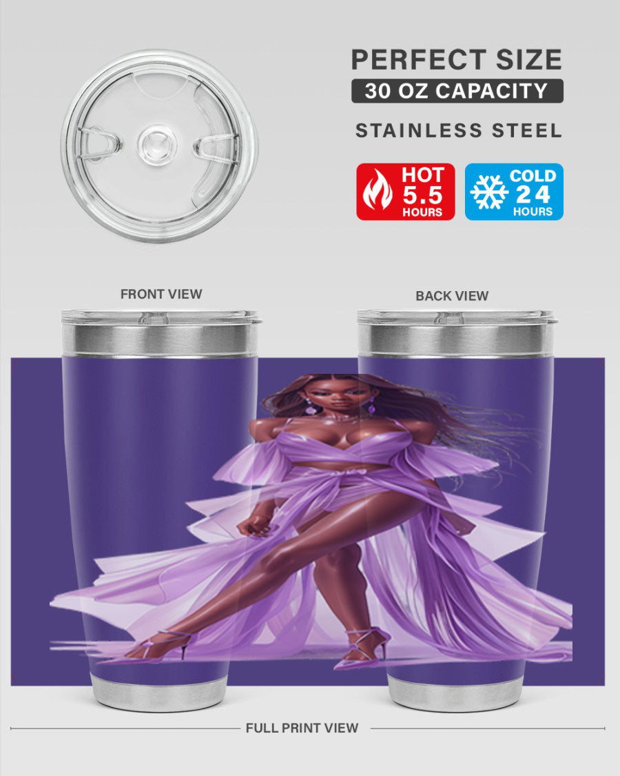 Fashion girl in lavender cotton tank top, showcasing a stylish and comfortable design perfect for casual wear.