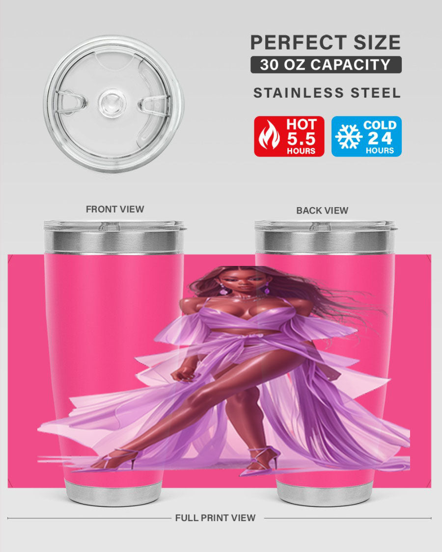 Fashion girl in lavender cotton tank top, showcasing a stylish and comfortable design perfect for casual wear.