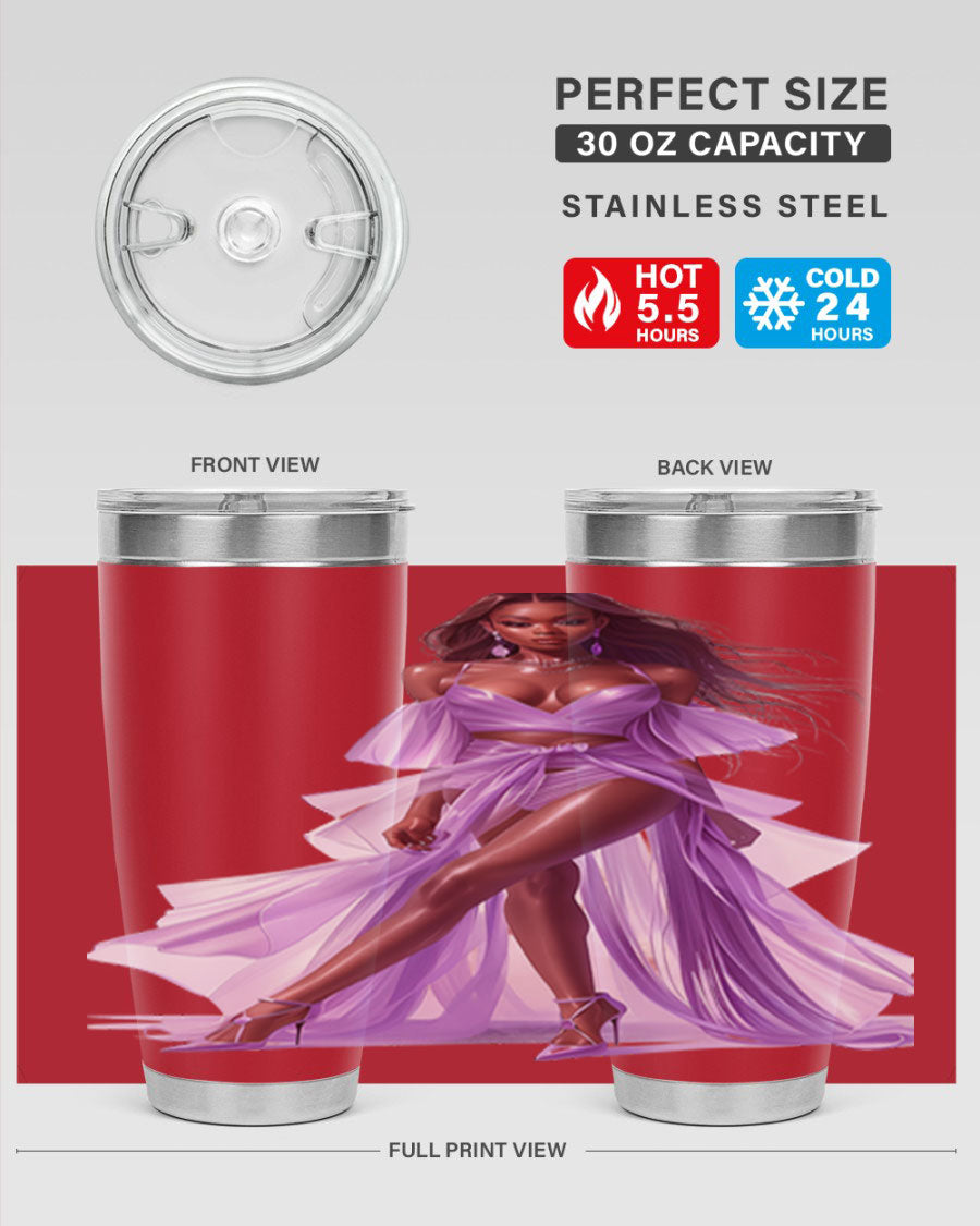 Fashion girl in lavender cotton tank top, showcasing a stylish and comfortable design perfect for casual wear.