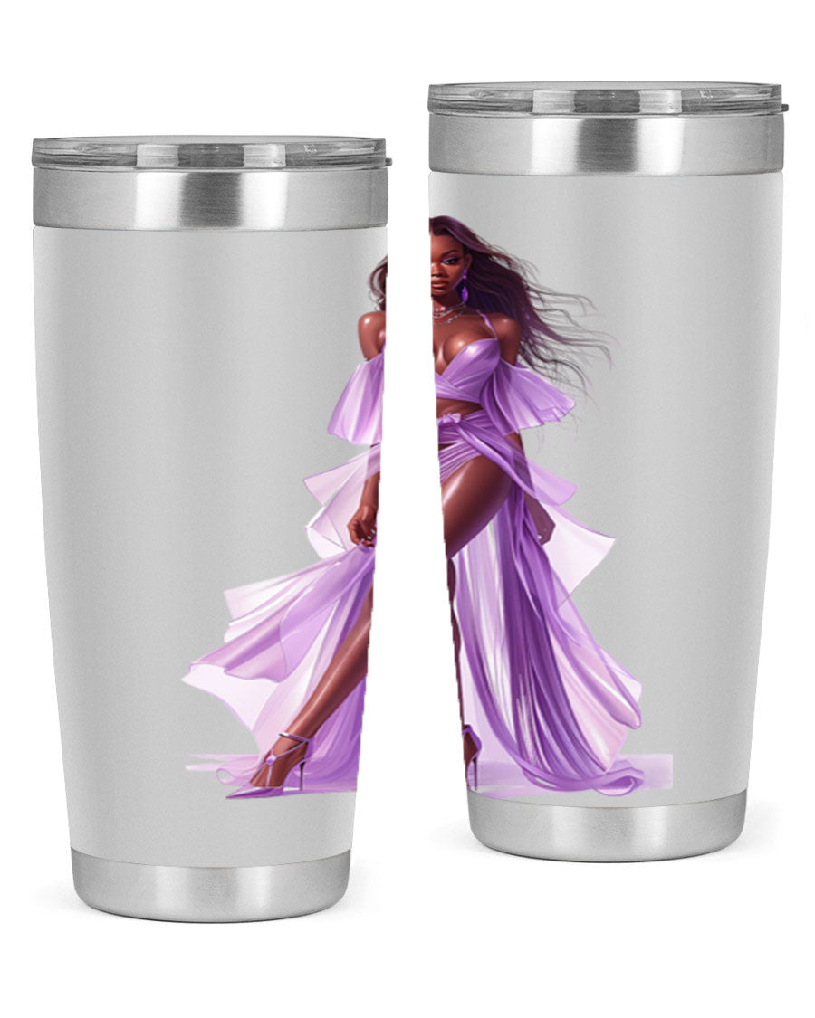 Fashion girl in lavender cotton tank top, showcasing a stylish and comfortable design perfect for casual wear.