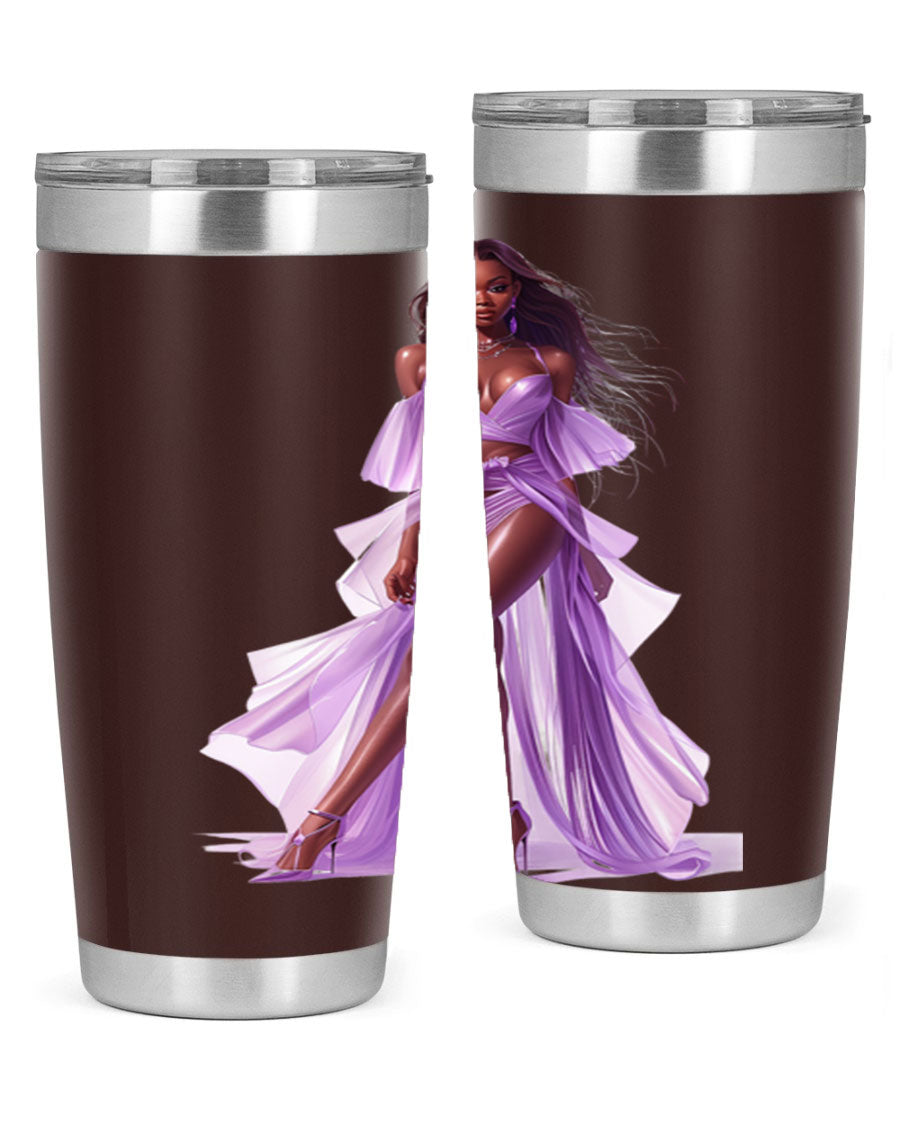 Fashion girl in lavender cotton tank top, showcasing a stylish and comfortable design perfect for casual wear.