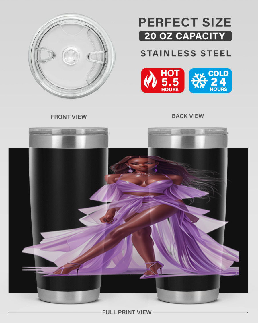 Fashion girl in lavender cotton tank top, showcasing a stylish and comfortable design perfect for casual wear.