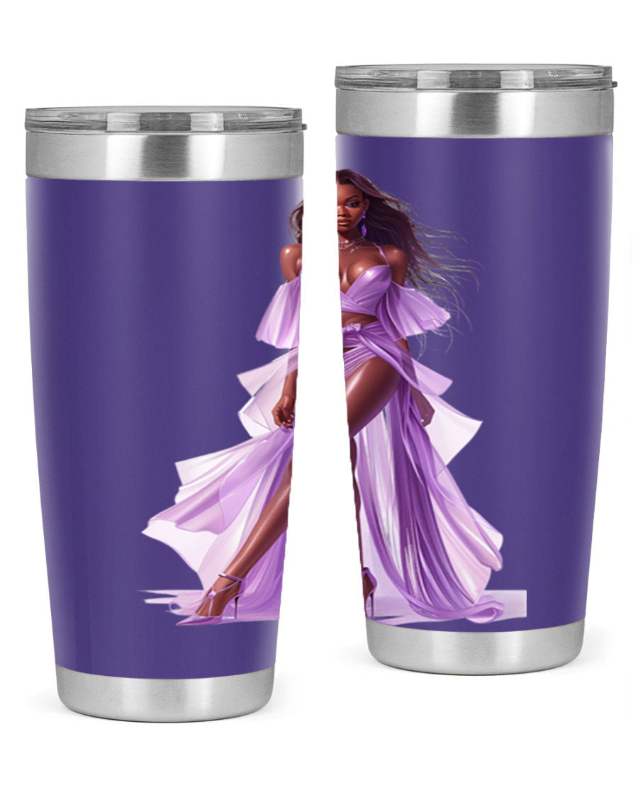 Fashion girl in lavender cotton tank top, showcasing a stylish and comfortable design perfect for casual wear.