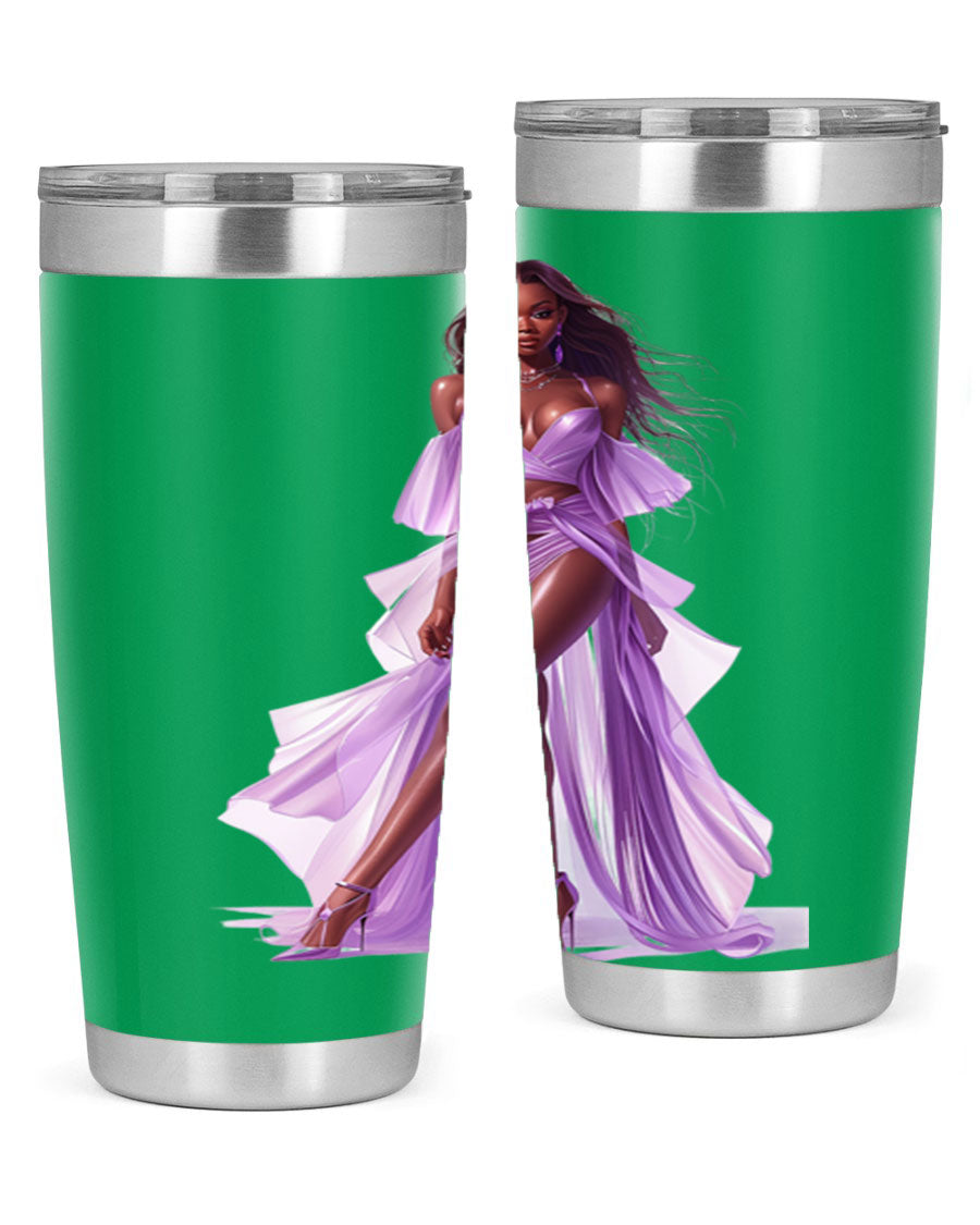 Fashion girl in lavender cotton tank top, showcasing a stylish and comfortable design perfect for casual wear.