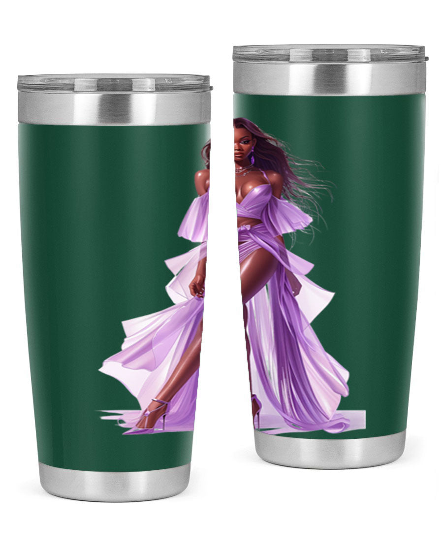 Fashion girl in lavender cotton tank top, showcasing a stylish and comfortable design perfect for casual wear.