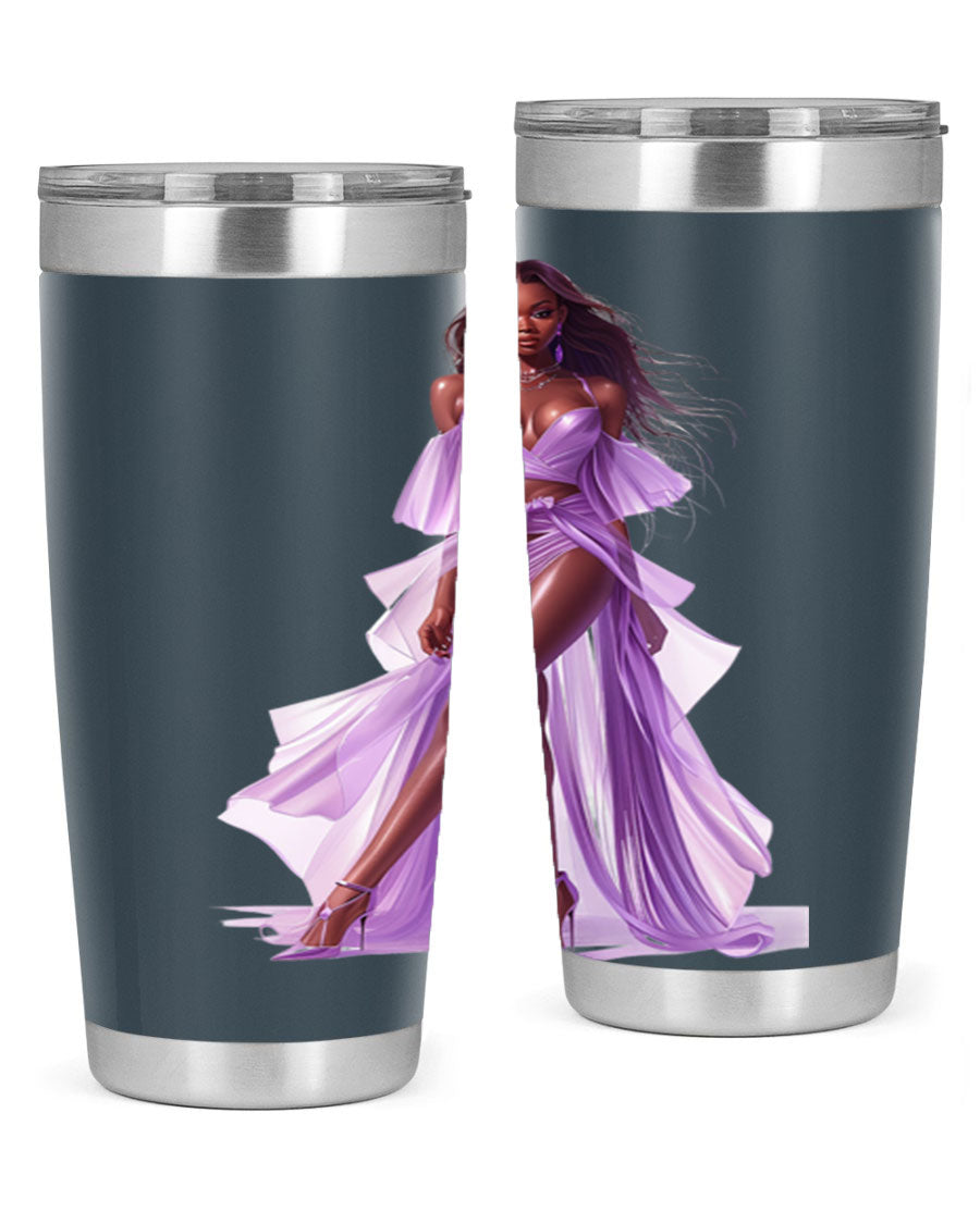 Fashion girl in lavender cotton tank top, showcasing a stylish and comfortable design perfect for casual wear.