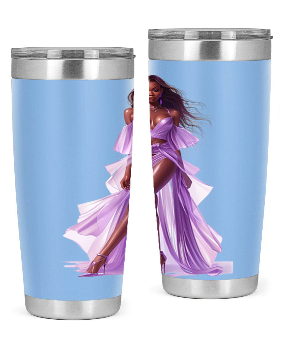 Fashion girl in lavender cotton tank top, showcasing a stylish and comfortable design perfect for casual wear.