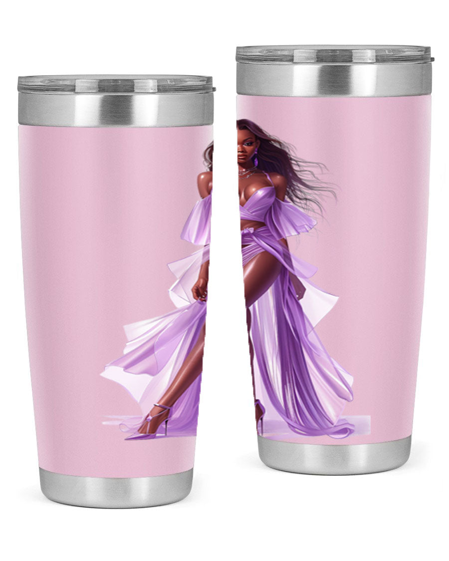 Fashion girl in lavender cotton tank top, showcasing a stylish and comfortable design perfect for casual wear.