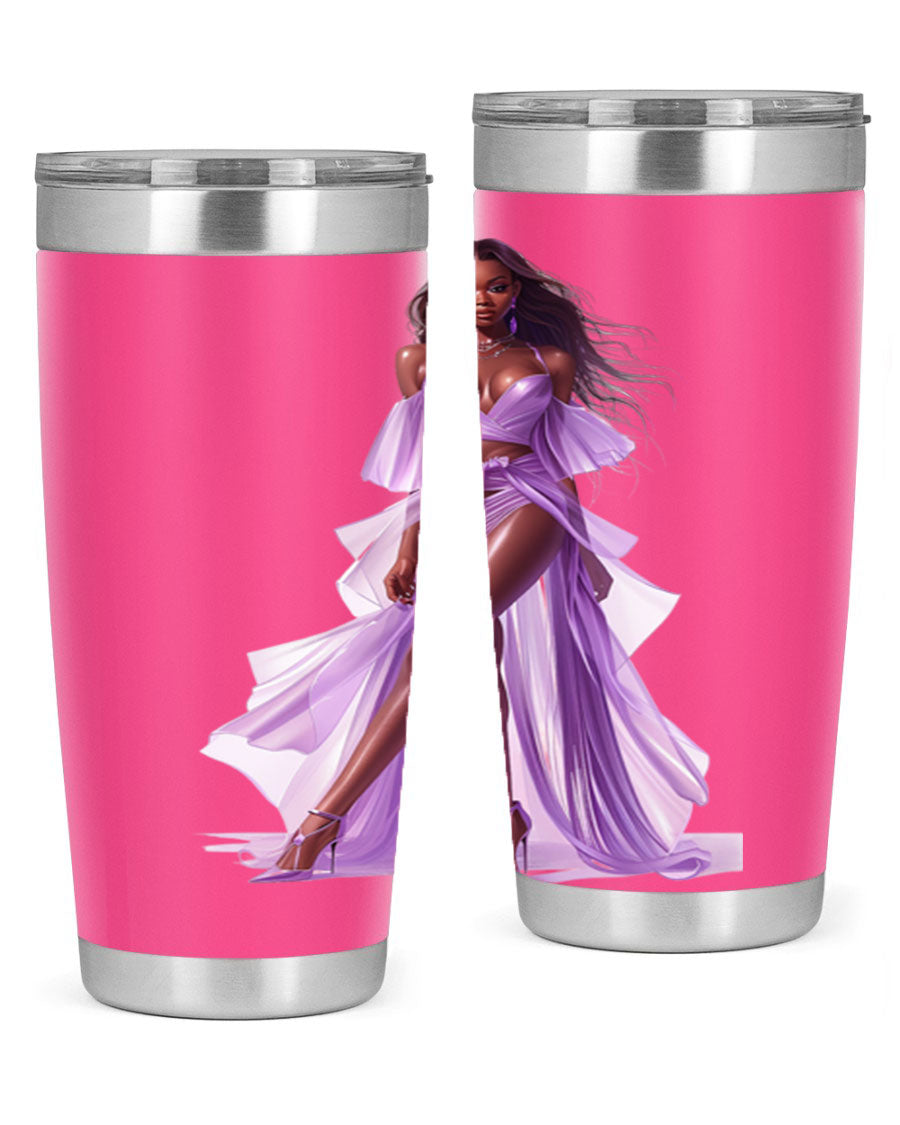 Fashion girl in lavender cotton tank top, showcasing a stylish and comfortable design perfect for casual wear.