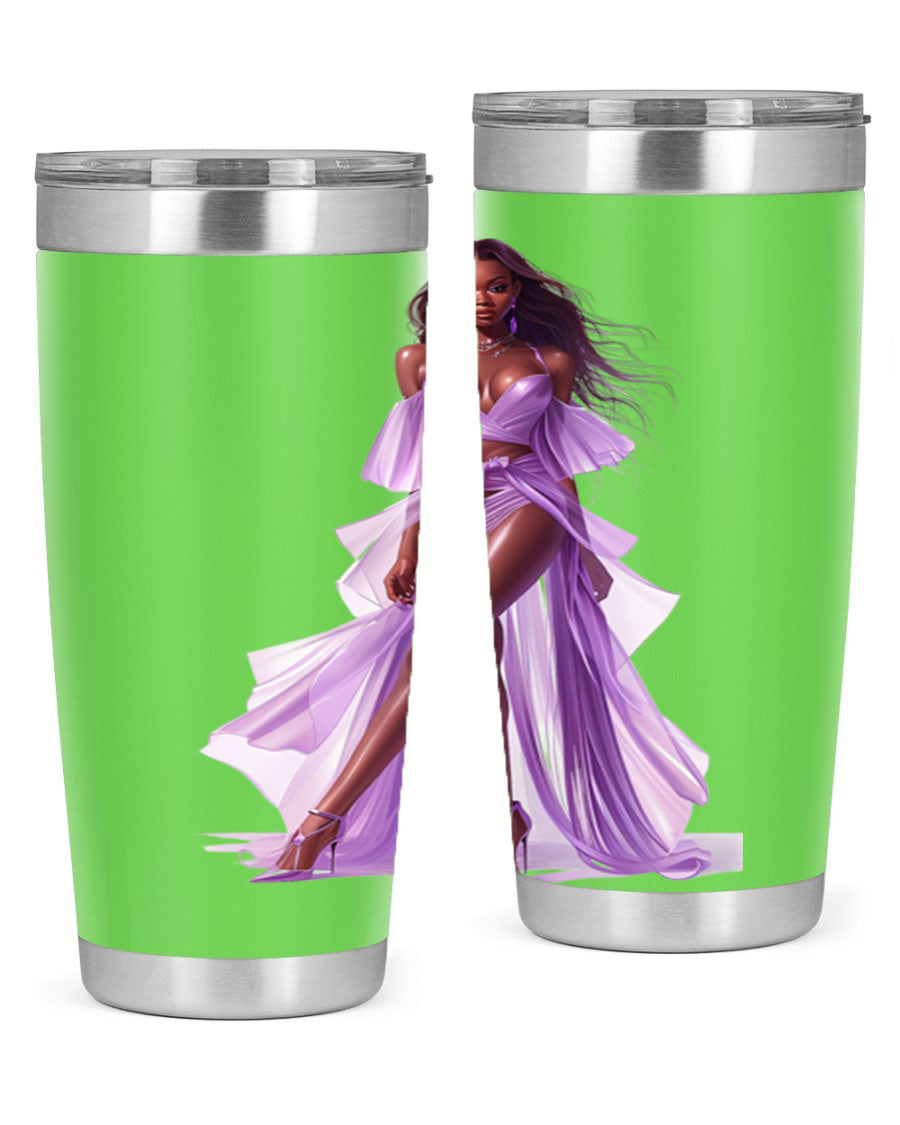 Fashion girl in lavender cotton tank top, showcasing a stylish and comfortable design perfect for casual wear.