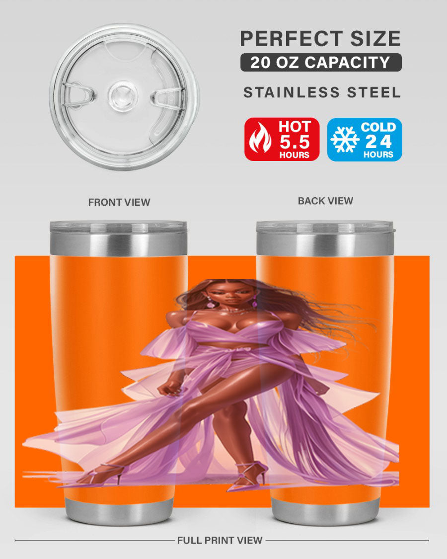 Fashion girl in lavender cotton tank top, showcasing a stylish and comfortable design perfect for casual wear.