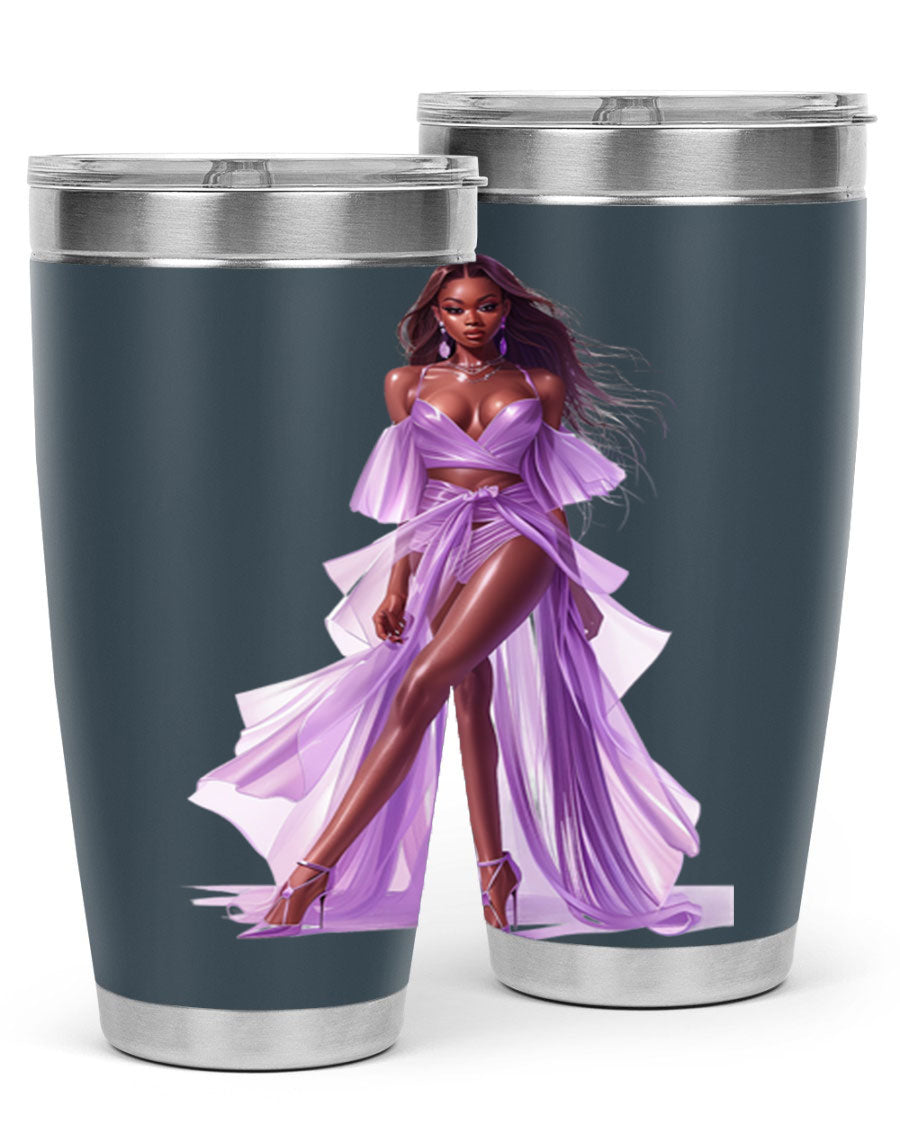 Fashion girl in lavender cotton tank top, showcasing a stylish and comfortable design perfect for casual wear.