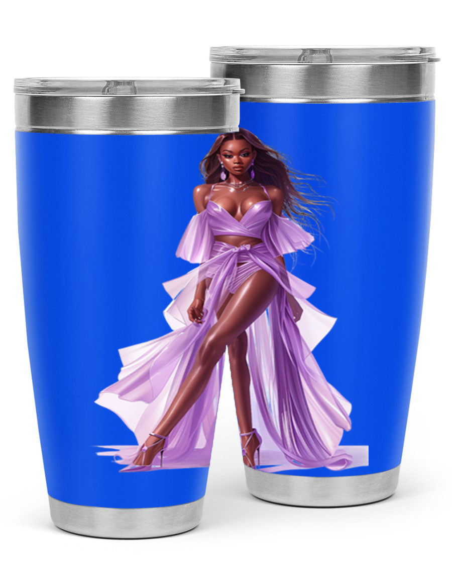 Fashion girl in lavender cotton tank top, showcasing a stylish and comfortable design perfect for casual wear.