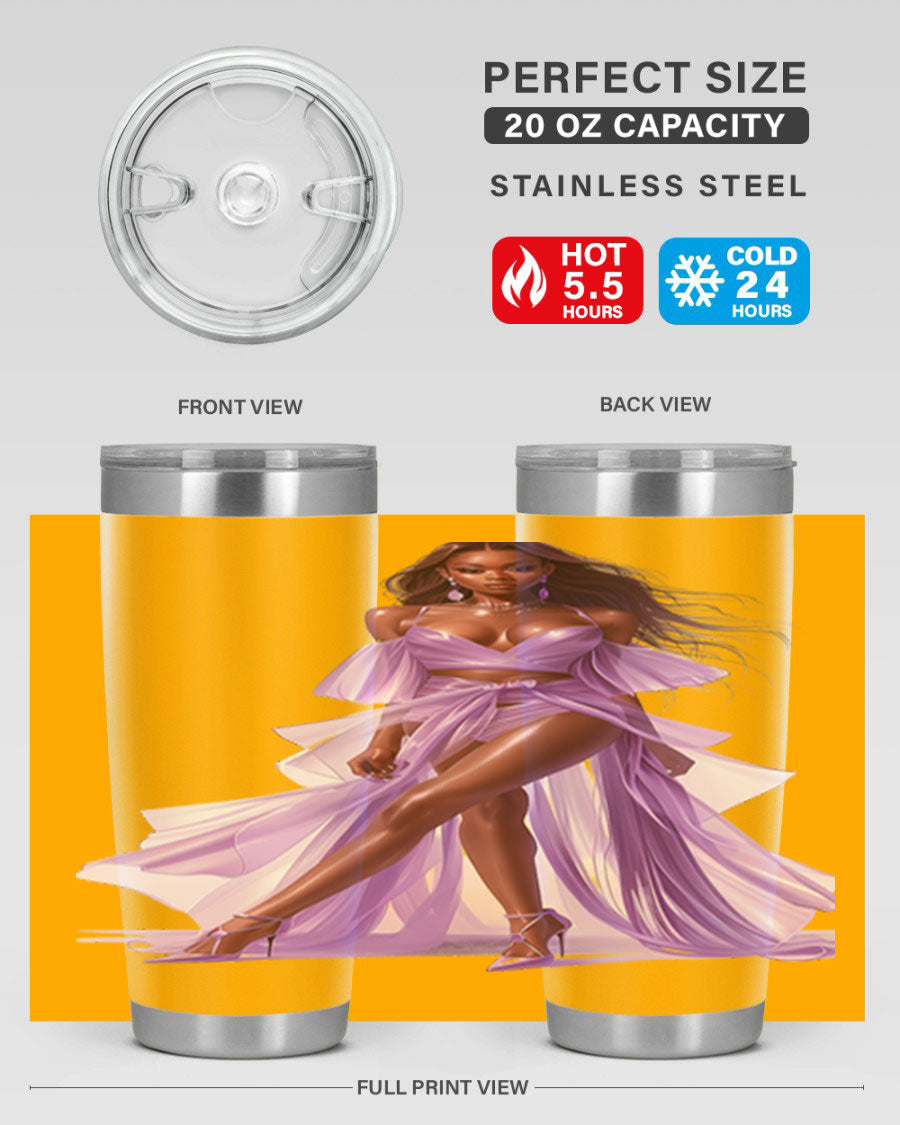 Fashion girl in lavender cotton tank top, showcasing a stylish and comfortable design perfect for casual wear.