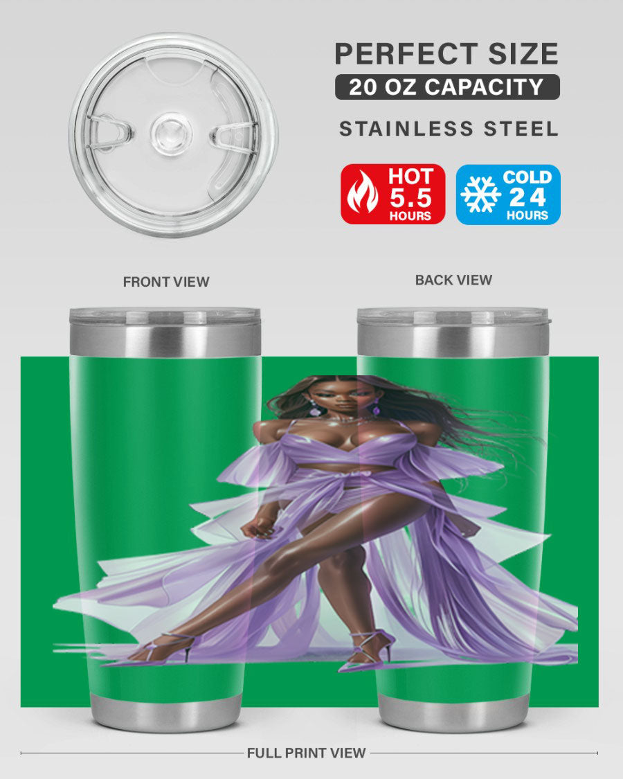 Fashion girl in lavender cotton tank top, showcasing a stylish and comfortable design perfect for casual wear.