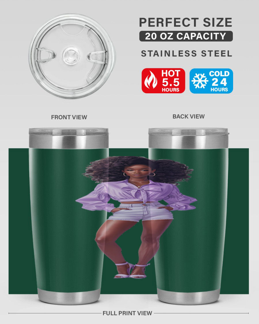 Fashion girl in lavender cotton tank top, showcasing a stylish and comfortable design perfect for casual wear.