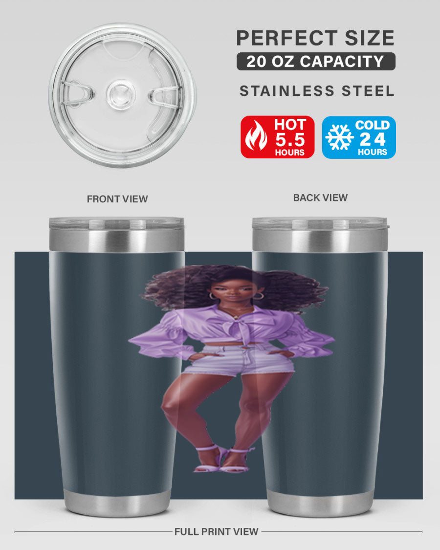 Fashion girl in lavender cotton tank top, showcasing a stylish and comfortable design perfect for casual wear.