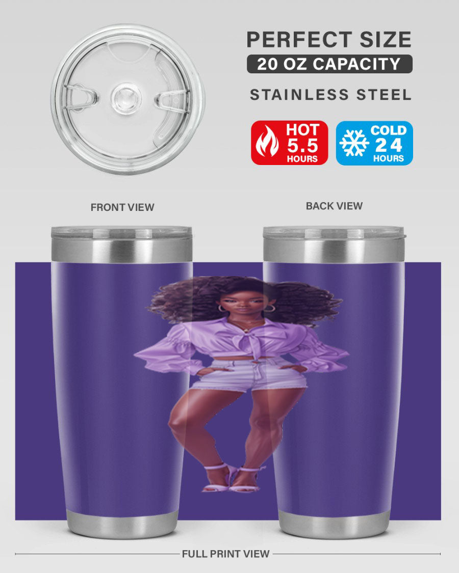 Fashion girl in lavender cotton tank top, showcasing a stylish and comfortable design perfect for casual wear.