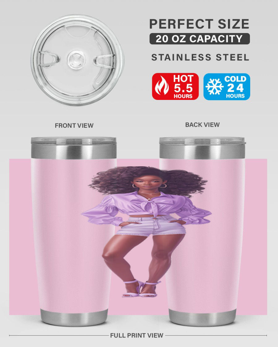 Fashion girl in lavender cotton tank top, showcasing a stylish and comfortable design perfect for casual wear.