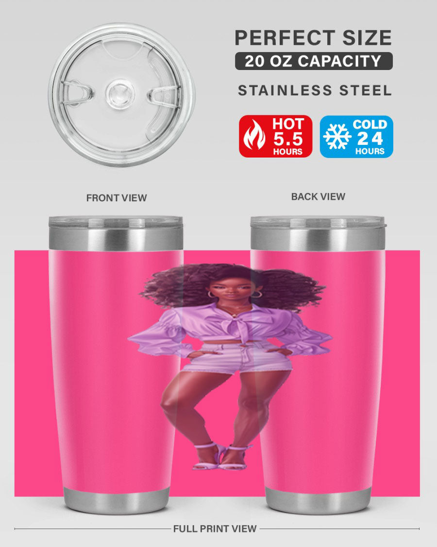 Fashion girl in lavender cotton tank top, showcasing a stylish and comfortable design perfect for casual wear.