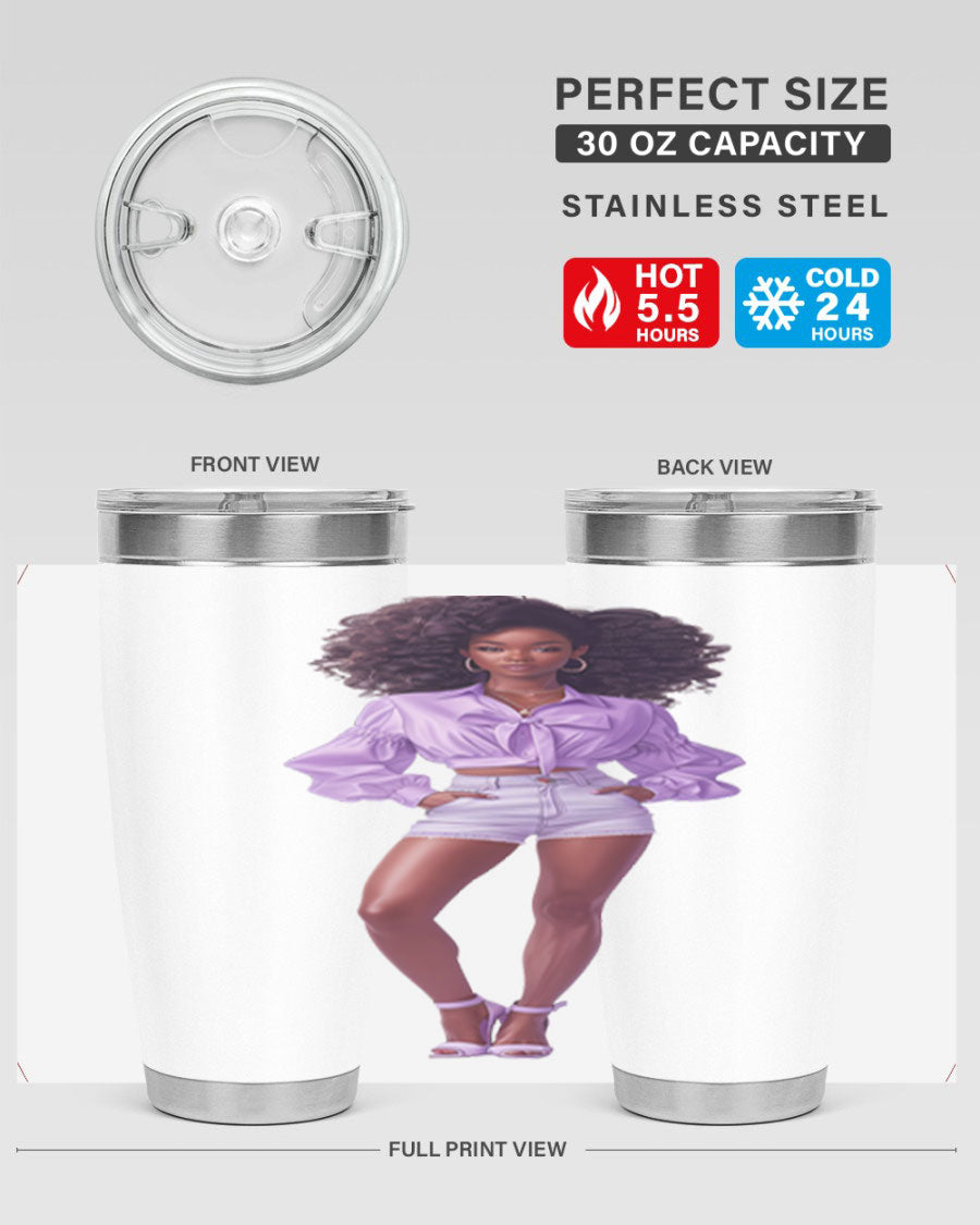 Fashion girl in lavender cotton tank top, showcasing a stylish and comfortable design perfect for casual wear.