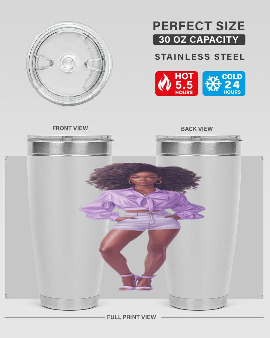 Fashion girl in lavender cotton tank top, showcasing a stylish and comfortable design perfect for casual wear.