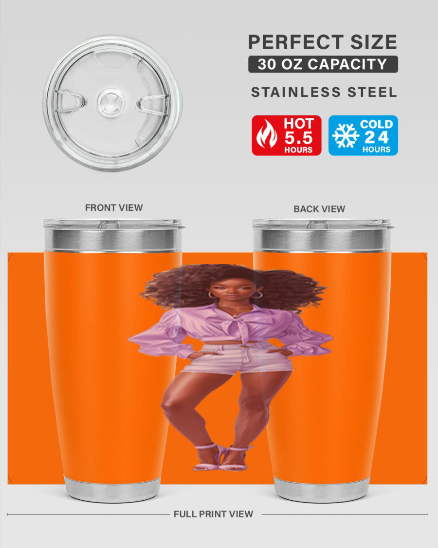 Fashion girl in lavender cotton tank top, showcasing a stylish and comfortable design perfect for casual wear.