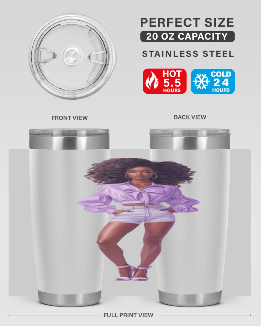 Fashion girl in lavender cotton tank top, showcasing a stylish and comfortable design perfect for casual wear.