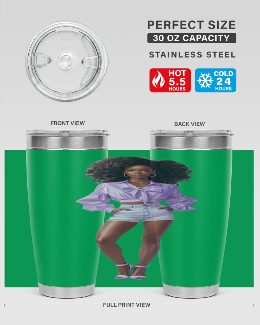 Fashion girl in lavender cotton tank top, showcasing a stylish and comfortable design perfect for casual wear.