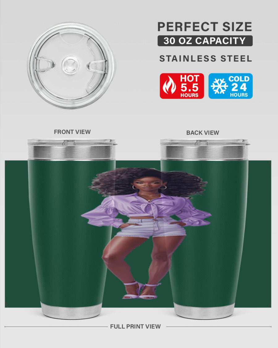 Fashion girl in lavender cotton tank top, showcasing a stylish and comfortable design perfect for casual wear.